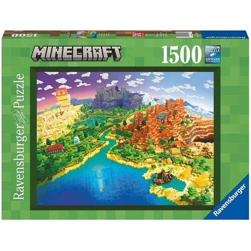 RAVENSBURGER PUZLE EL MUNDO DE MINECRAFT 1500 PIEZAS