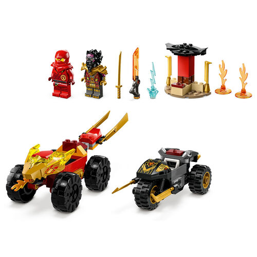 LEGO NINJAGO - BATALLA EN MOTO Y COCHE DE KAI Y RAS