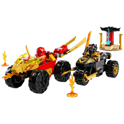 LEGO NINJAGO - BATALLA EN MOTO Y COCHE DE KAI Y RAS