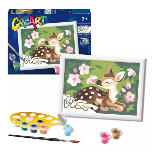 RAVENSBURGER CREART KIT PINTURA CERVATILLO ENTRE LAS FLORES