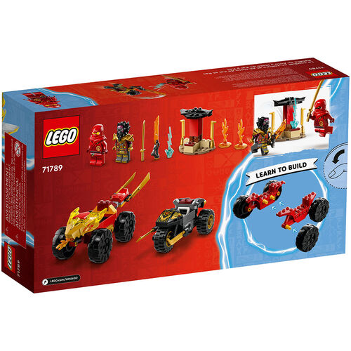 LEGO NINJAGO - BATALLA EN MOTO Y COCHE DE KAI Y RAS