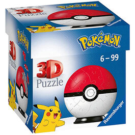 RAVENSBURGER PUZLE 3D POKÉMON POKÉBALL ROJA 54 PIEZAS