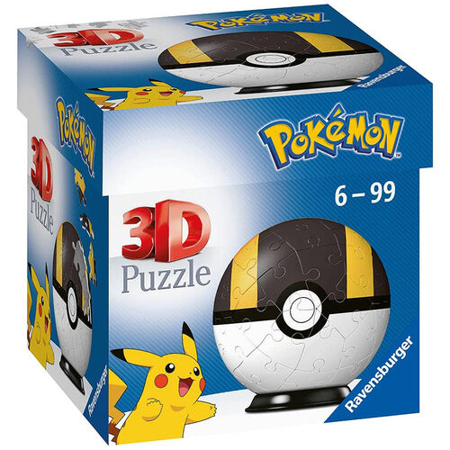 RAVENSBURGER PUZLE 3D POKEMON POKEBALL NEGRA (ULTRABALL) 54 PIEZAS