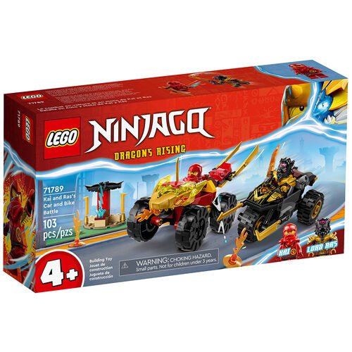 LEGO NINJAGO - BATALLA EN MOTO Y COCHE DE KAI Y RAS