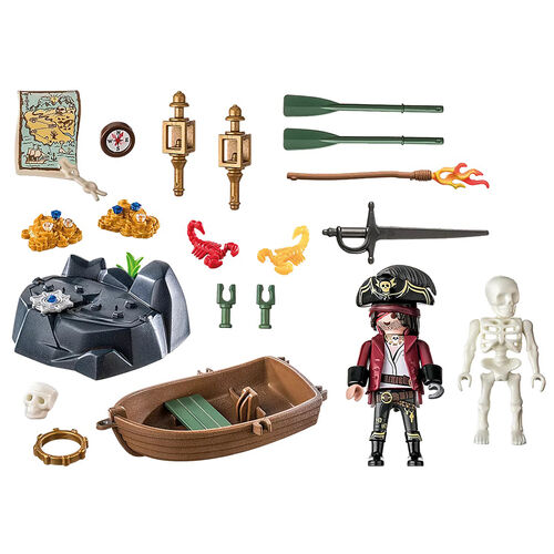 PLAYMOBIL STARTER PACK - PIRATA CON BOTE DE REMOS