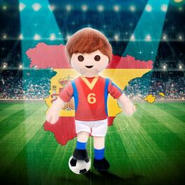PELUCHE PLAYMOBIL - JUGADOR DE FÚTBOL ESPAÑA 30 CM SERIE LIMITADA