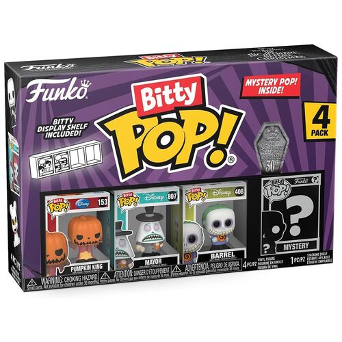 FUNKO BITTY POP! PESADILLA ANTES DE NAVIDAD - REY CALABAZA, ALCALDE, BARREL Y ?