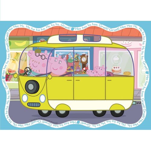 RAVENSBURGER - PUZLE PEPPA PIG TRANSPORTES 4 x 42 PIEZAS