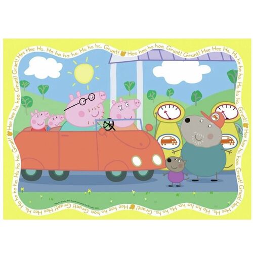 RAVENSBURGER - PUZLE PEPPA PIG TRANSPORTES 4 x 42 PIEZAS