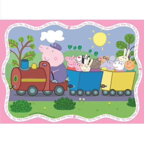 RAVENSBURGER - PUZLE PEPPA PIG TRANSPORTES 4 x 42 PIEZAS