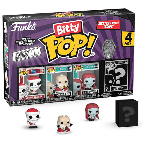 FUNKO BITTY POP! PESADILLA ANTES DE NAVIDAD - SANTA JACK, SANTA CLAVOS, SALLY Y ?