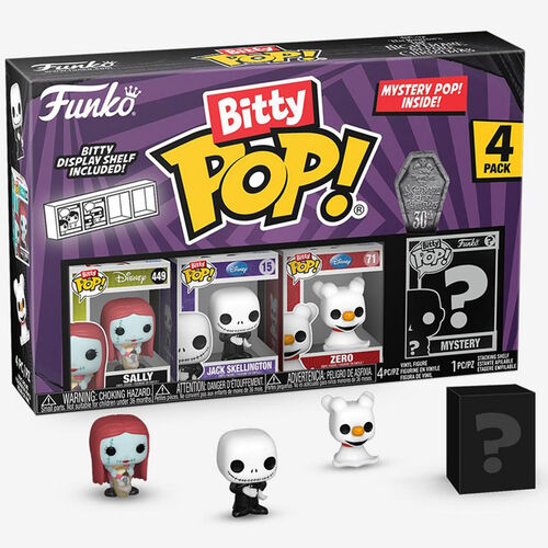 FUNKO BITTY POP! PESADILLA ANTES DE NAVIDAD - SALLY, JACK SKELETON, ZERO Y ?