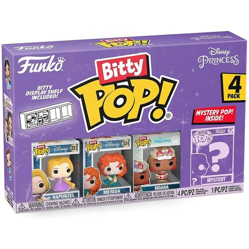 FUNKO BITTY POP! PRINCESAS DISNEY - CENICIENTA, BLANCANIEVES, AURORA Y ?