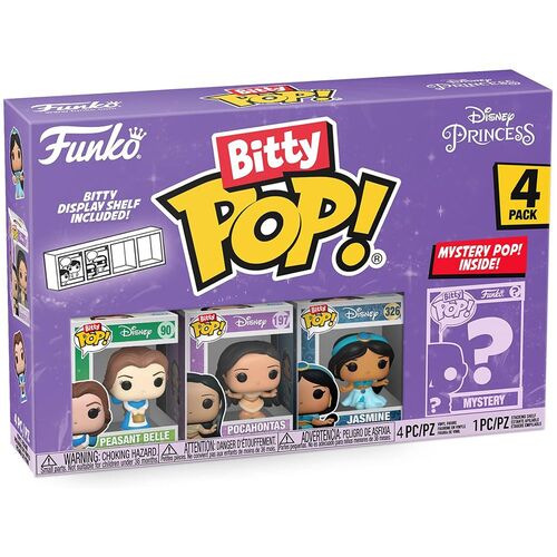 FUNKO BITTY POP! PRINCESAS DISNEY - BELLA, POCAHONTAS, JASMINE Y ?