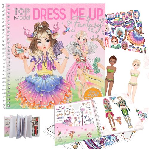 TOP MODEL - CUADERNO DE PEGATINAS DE FANTASA DRESS ME UP