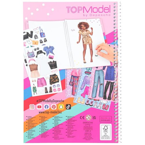 TOP MODEL - CUADERNO DE PEGATINAS DRESS ME UP