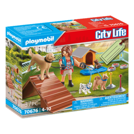 PLAYMOBIL - SET DE REGALO ENTRENADORA DE PERROS