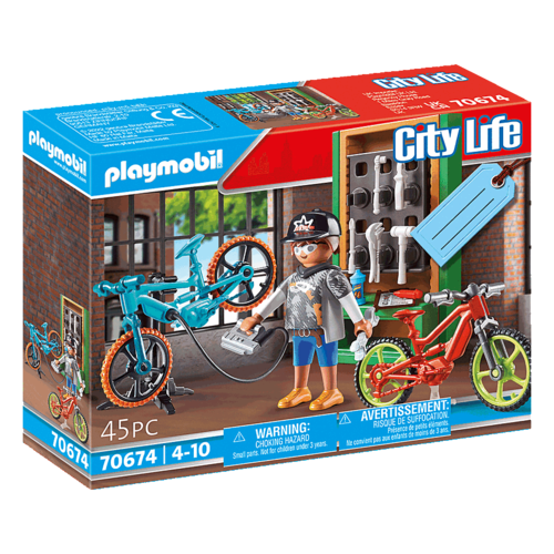 PLAYMOBIL - SET DE REGALO TALLER DE E-BICICLETAS