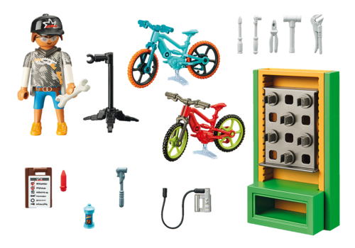 PLAYMOBIL - SET DE REGALO TALLER DE E-BICICLETAS