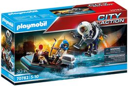 PLAYMOBIL - POLICIA MOCHILA PROPULSORA: DETENCIÓN DEL LADRÓN DE ARTE