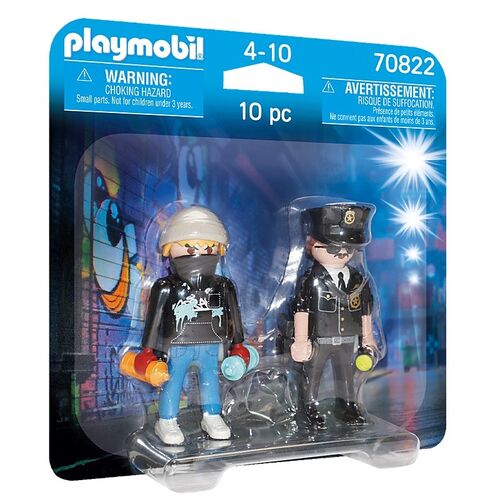 PLAYMOBIL - DUO PACK POLICIA Y VNDALO