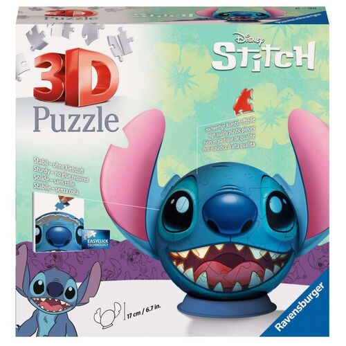 RAVENSBURGER PUZZLE 3D STITCH CON OREJAS 72 PIEZAS