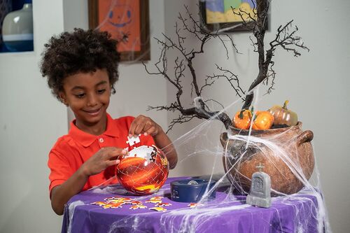 RAVENSBURGER PUZLE 3D CALABAZA DE HALLOWEEN LMPARA DE NOCHE 74 PIEZAS