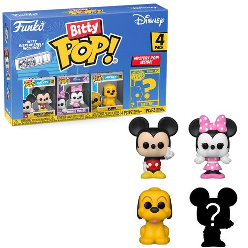 FUNKO BITTY POP! MICKEY Y SUS AMIGOS - MICKEY, MINNIE, PLUTO Y ?