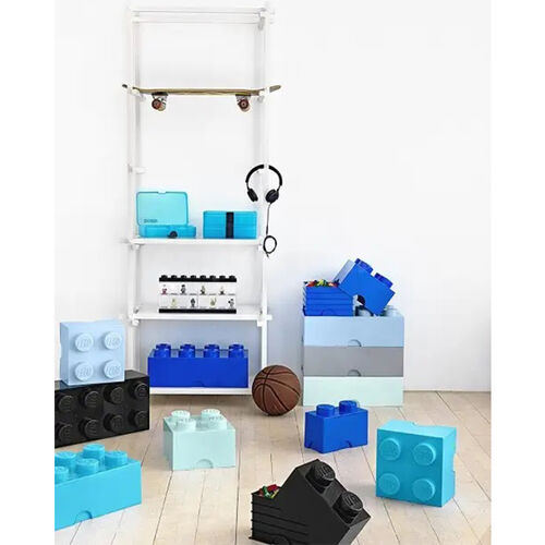 CAJA DE ALMACENAMIENTO LEGO - BRICK DE DOS ENCAJES AZUL