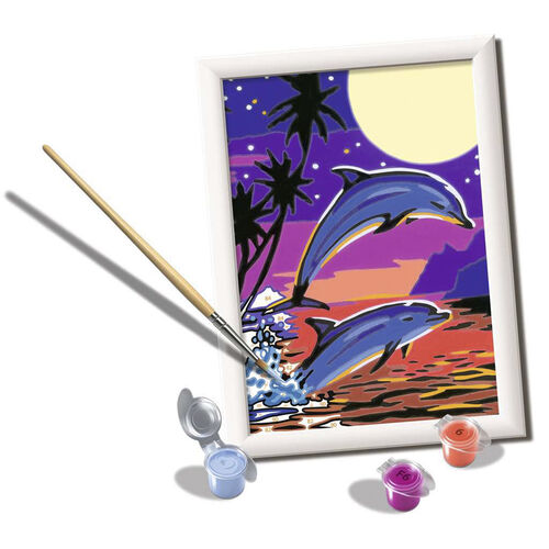 RAVENSBURGER CREART KIT PINTURA DELFINES POR LA NOCHE