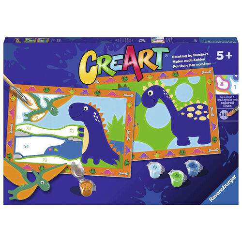 RAVENSBURGER CREART KIT PINTURA JUNIOR 2X DINOSAURIOS