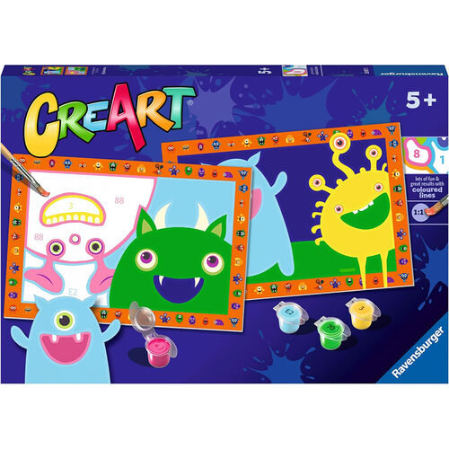 RAVENSBURGER CREART KIT PINTURA JUNIOR 2X MONSTRUOS