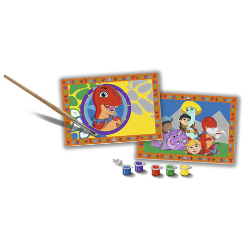 RAVENSBURGER CREART KIT PINTURA JUNIOR 2X RANCHO DE DINOSAURIOS