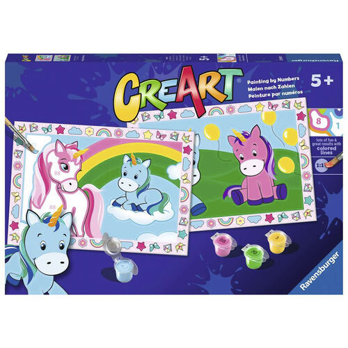 RAVENSBURGER CREART KIT PINTURA JUNIOR 2X UNICORNIOS DIVERTIDOS