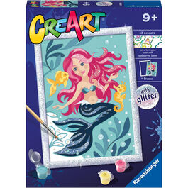 Ravensburger CreArt Kit Pintura Sirenita con purpurina