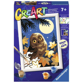 Ravensburger CreArt Kit Pintura Lechuza a la Luz de la Luna