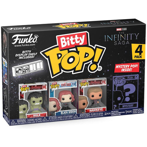 FUNKO BITTY POP! LA SAGA DEL INFINITO - HULK, VIUDA NEGRA, OJO DE HALCN Y ?