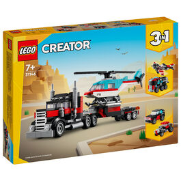 LEGO CREATOR 3EN1 - CAMIÓN PLATAFORMA CON HELICÓPTERO