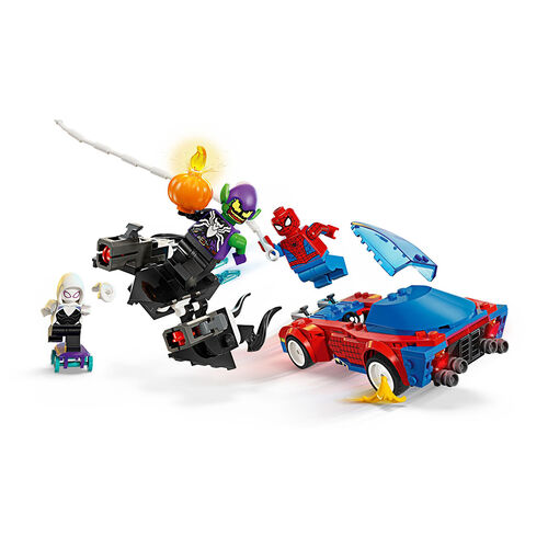 Lego Marvel - Coche de carreras de Spider-Man y Duende Verde Venomizado