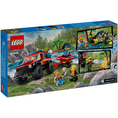 LEGO CITY - CAMIN DE BOMBEROS 4X4 CON BARCO DE RESCATE