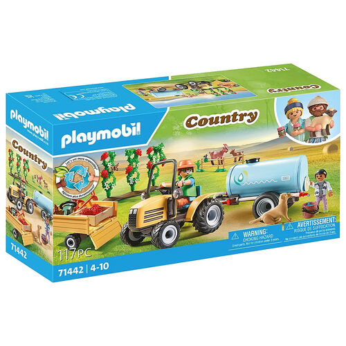 PLAYMOBIL COUNTRY - TRACTOR CON REMOLQUE Y CISTERNA