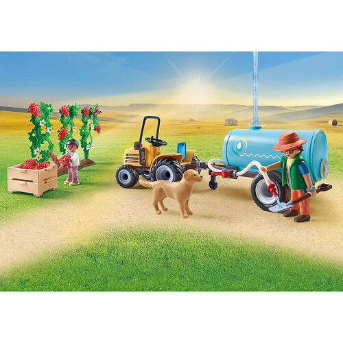 PLAYMOBIL COUNTRY - TRACTOR CON REMOLQUE Y CISTERNA