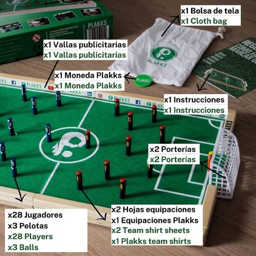 PLAKKS - JUEGO DE FTBOL DE MESA