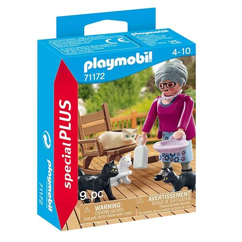 PLAYMOBIL - ABUELA CON GATOS