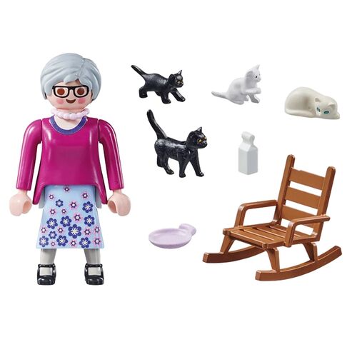 PLAYMOBIL - ABUELA CON GATOS