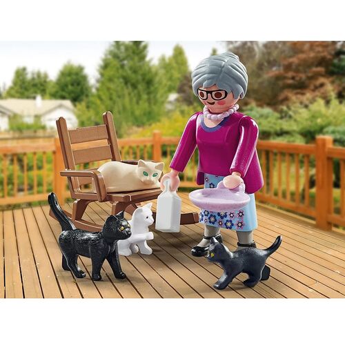 PLAYMOBIL - ABUELA CON GATOS