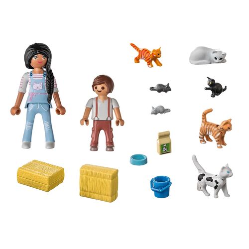 PLAYMOBIL - FAMILIA DE GATOS