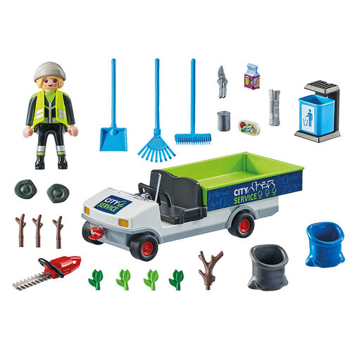 PLAYMOBIL - LIMPIEZA URBANA CON COCHE ELCTRICO