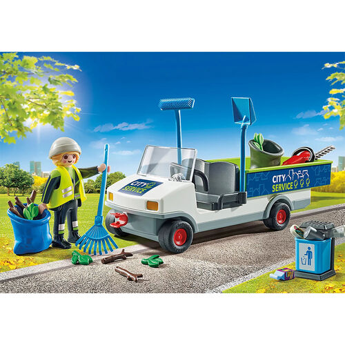 PLAYMOBIL - LIMPIEZA URBANA CON COCHE ELCTRICO