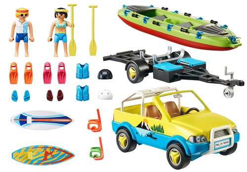 PLAYMOBIL - COCHE DE PLAYA CON CANOA